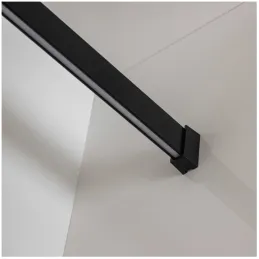 Věšáková tyč 1m SLIM na LED pásek s koncovkami / Černá matná
