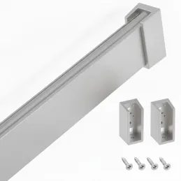 Věšáková tyč 1m SLIM na LED pásek s koncovkami / Hliník