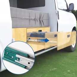 Ložiskový výsuv s tlumením 53 mm - vysoce zatěžovaný