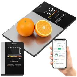 Kuchyňská digitální váha s aplikací FIT BODY / Černá