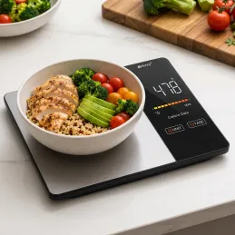 Kuchyňská digitální váha s aplikací FIT BODY / Černá