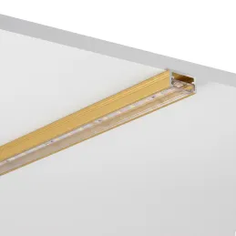 Hliníková lišta ZARIA na LED osvětlení s transparentním krytem / Zlatá