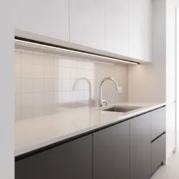 Hliníková lišta ZARIA pro LED osvětlení s mléčným krytem / Černá matná