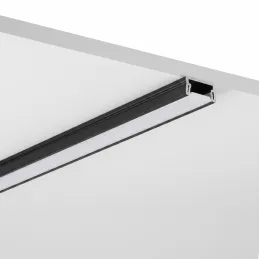 Hliníková lišta ZARIA pro LED osvětlení s mléčným krytem / Černá matná