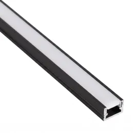 Hliníková lišta ZARIA pro LED osvětlení s mléčným krytem / Černá matná