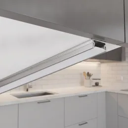 Hliníková lišta ZARIA na LED osvětlení s mléčným krytem / Hliník