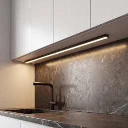 Sada 1m profilu ZARIA na LED osvětlení s mléčným krytem s krytkami a uchycením / Černá matná