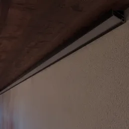 Rohová hliníková lišta ZARIA pro LED osvětlení s mléčným krytem / Černá matná