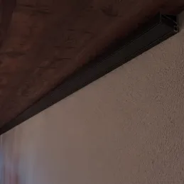 Rohová hliníková lišta ZARIA pro LED osvětlení s černým krytem / Černá matná