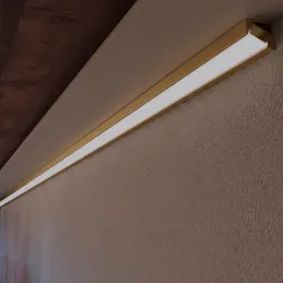Rohová hliníková lišta ZARIA pro LED osvětlení s mléčným krytem / Zlatá