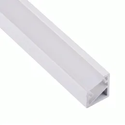 Rohová hliníková lišta ZARIA pro LED osvětlení s mléčným krytem / Bílá matná
