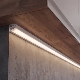 Rohová hliníková lišta ZARIA pro LED osvětlení s mléčným krytem / Bílá matná