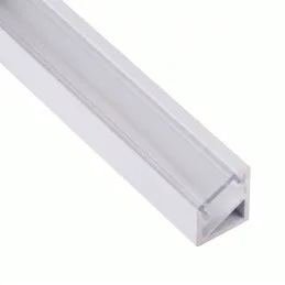 Rohová hliníková lišta ZARIA pro LED osvětlení s transparentním krytem / Bílá matná