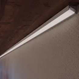 Rohová hliníková lišta ZARIA pro LED osvětlení s mléčným krytem / Hliník