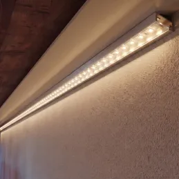 Rohová hliníková lišta ZARIA pro LED osvětlení s transparentním krytem / Hliník