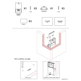 Elektrický čipový zámek / Černý