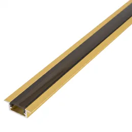 Zafrézovací hliníková lišta ZARIA pro LED osvětlení s černým krytem / Zlatá