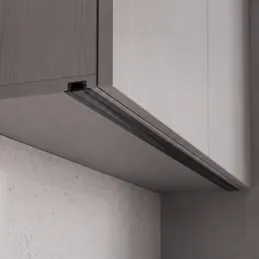 Zafrézovací hliníková lišta ZARIA na LED osvětlení s černou krytkou / Černá matná