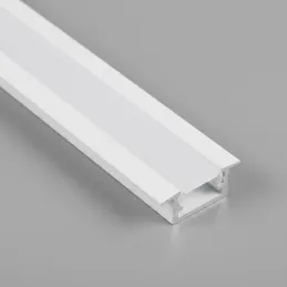 Zafrézovací hliníková lišta ZARIA na LED osvětlení s mléčným krytem / Bílá matná