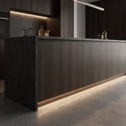 Hliníková lišta na LED osvětlení soklu ARIANA s mléčným krytem / Hliník