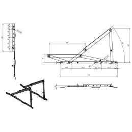 Postelový zdvihací mechanismus na plynové písty ORIA MAXI / Antracit