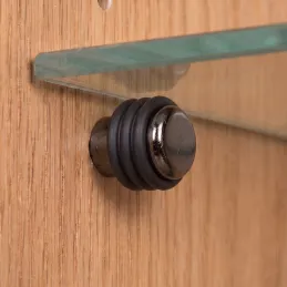 Podpěra police na sklo s těsněním LANNA 3 mm / černý nikl - 10 ks