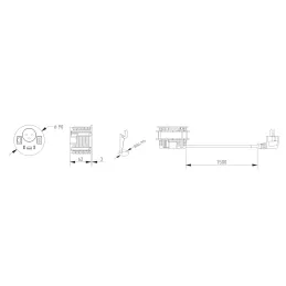 Vnitřní zásuvka do stolu OFFICE SMART 80 SCHUKO 1x230V + USB A-C + HDMI + Rj45 / Černá