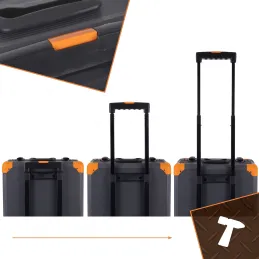 Sada nářadí 1000 kusů s hliníkovým vozíkem / Antracit