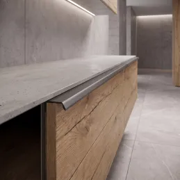 Úchytka na hranu dvířek MELIA / Černá matná