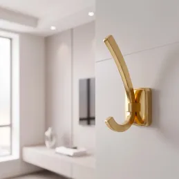 Věšák PORTAS / Zlatá lesklá