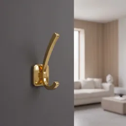 Věšák PORTAS / Zlatá lesklá