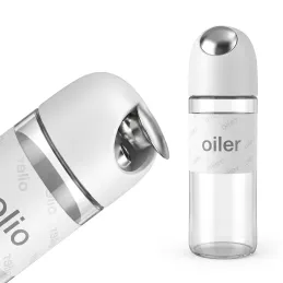 Skleněná láhev na olivový olej nebo ocet s automatickým otevíráním 510 ml / Bílá