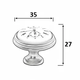 Úchytka knopka VIAMO CLOCK / Staromosazná