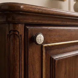 Úchytka knopka VIAMO CLOCK / Hnědá metalíza