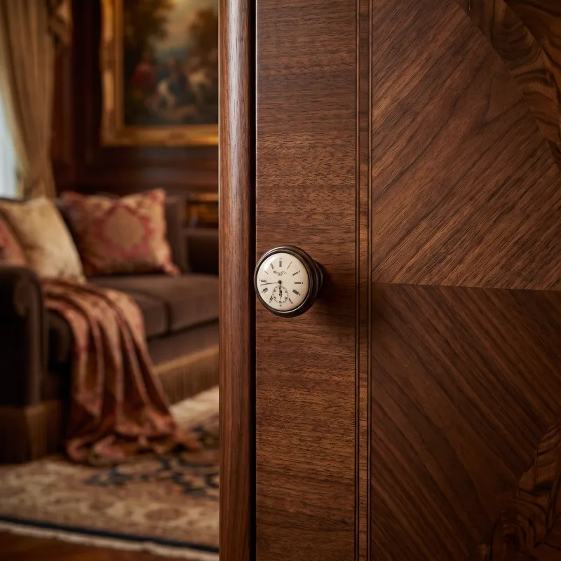 Úchytka knopka VIAMO CLOCK / Hnědá metalíza