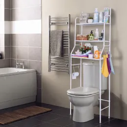 Policová skříňka nad WC / Bílá