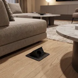 Výklopná zásuvka do podlahy FLOOR LUX SCHUKO 1x230V + USB A-C / Černá