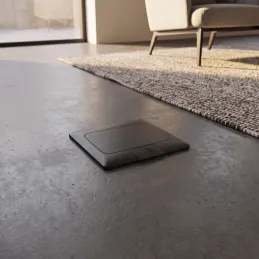 Výklopná zásuvka do podlahy FLOOR LUX SCHUKO 1x230V + USB A-C / Černá