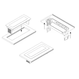 Výklopná zásuvka AMBIENTE SCHUKO 3x230V + USB A-C / Nerez