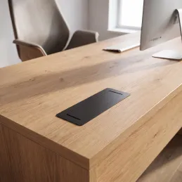 Výklopná zásuvka AMBIENTE SCHUKO 3x230V + USB A-C / Černá matná