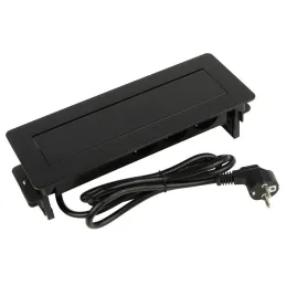 Výklopná zásuvka AMBIENTE SCHUKO 3x230V + USB A-C / Černá matná