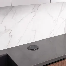 Automatická výsuvná zásuvka AMBIENTE SCHUKO 3x230V + USB A-C s osvětlením a nabíjením / Černé sklo