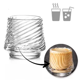 Borosilikátový pohár na kávu GROOVE 150 ml / Transparentní
