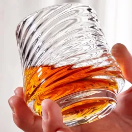 Borosilikátový pohár na kávu GROOVE 150 ml / Transparentní