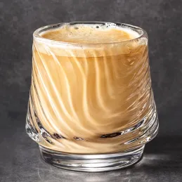 Borosilikátový pohár na kávu GROOVE 150 ml / Transparentní