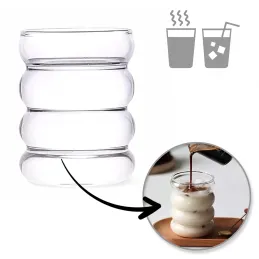 Borosilikátový pohár na kávu BUBLLE 350 ml / Transparentní