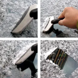 Kovová škrabka na sníh SNOW FIX / Černá