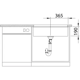 Keramický dřez Blanco ROTAN 340 / 160 U