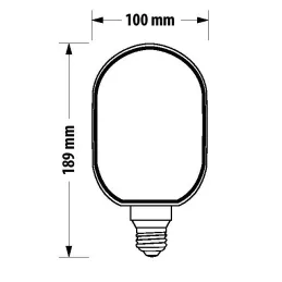 Dekorativní LED žárovka TANGO 4W / Kouřově hnědá