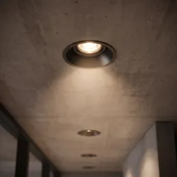 Designové bodové svítidlo s naklápěním ADAMO ROUND / Černá matná